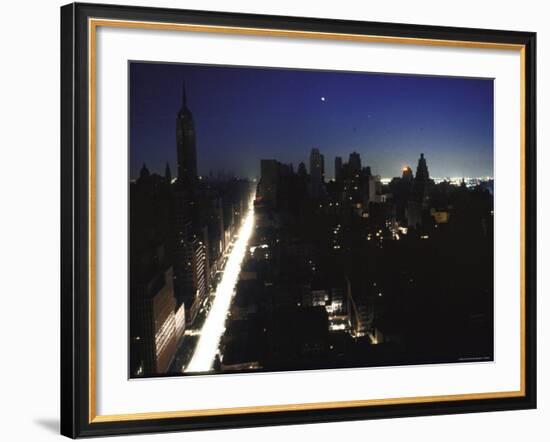 Street Scene During Blackout in New York City-Bill Eppridge-Framed Photographic Print