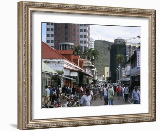 Street Scene, Farquhar Street, Port Louis, Mauritius, Indian Ocean, Africa-David Poole-Framed Photographic Print