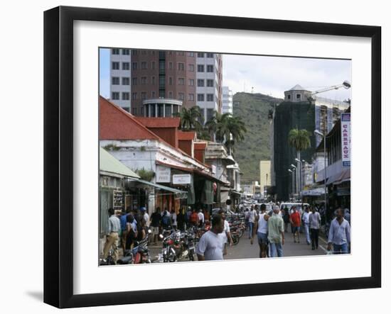 Street Scene, Farquhar Street, Port Louis, Mauritius, Indian Ocean, Africa-David Poole-Framed Photographic Print