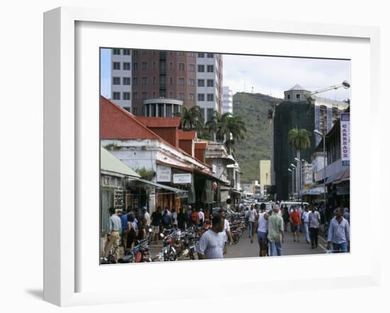 Street Scene, Farquhar Street, Port Louis, Mauritius, Indian Ocean, Africa-David Poole-Framed Photographic Print