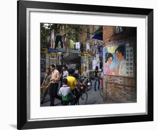 Street Scene, Guangzhou, Guangdong Province, China-Andrew Mcconnell-Framed Photographic Print