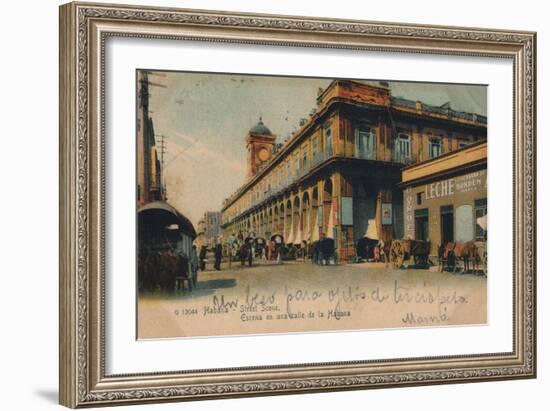 Street Scene, Havana, Cuba, C1910-null-Framed Giclee Print