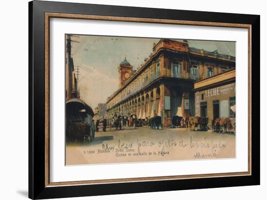 Street Scene, Havana, Cuba, C1910-null-Framed Giclee Print