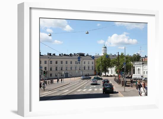 Street Scene, Helsinki, Finland, 2011-Sheldon Marshall-Framed Photographic Print