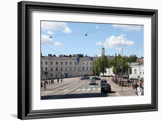 Street Scene, Helsinki, Finland, 2011-Sheldon Marshall-Framed Photographic Print