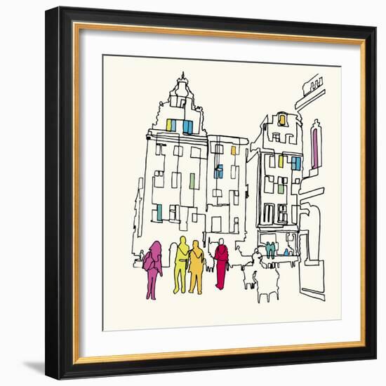 Street Scene II-Tom Frazier-Framed Giclee Print