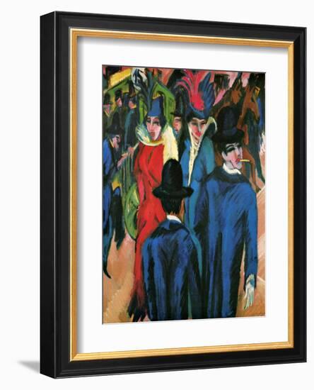 Street Scene in Berlin-Ernst Ludwig Kirchner-Framed Giclee Print