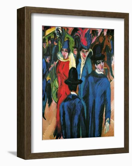 Street Scene in Berlin-Ernst Ludwig Kirchner-Framed Giclee Print