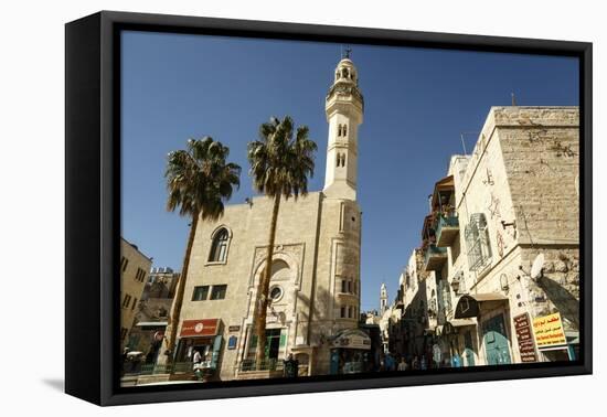 Street Scene in Bethlehem, West Bank, Palestine Territories, Israel, Middle East-Yadid Levy-Framed Premier Image Canvas