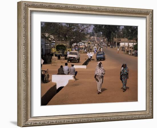 Street Scene in Centre of Town, Garowa, Cameroon, Africa-David Poole-Framed Photographic Print