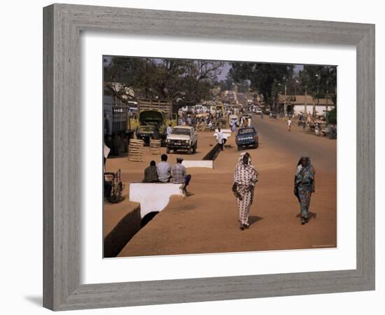 Street Scene in Centre of Town, Garowa, Cameroon, Africa-David Poole-Framed Photographic Print