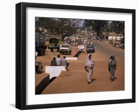 Street Scene in Centre of Town, Garowa, Cameroon, Africa-David Poole-Framed Photographic Print