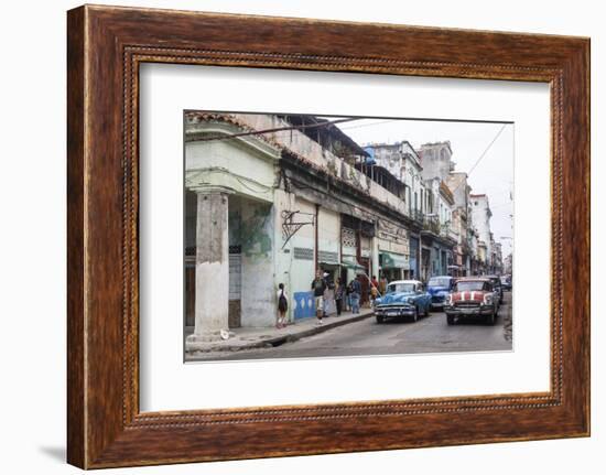 Street Scene in Centro Havana, Havana, Cuba, West Indies, Caribbean, Central America-Yadid Levy-Framed Photographic Print