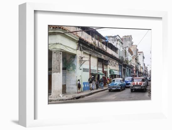 Street Scene in Centro Havana, Havana, Cuba, West Indies, Caribbean, Central America-Yadid Levy-Framed Photographic Print