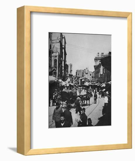 'Street Scene in Constantinople', 1913-Unknown-Framed Photographic Print