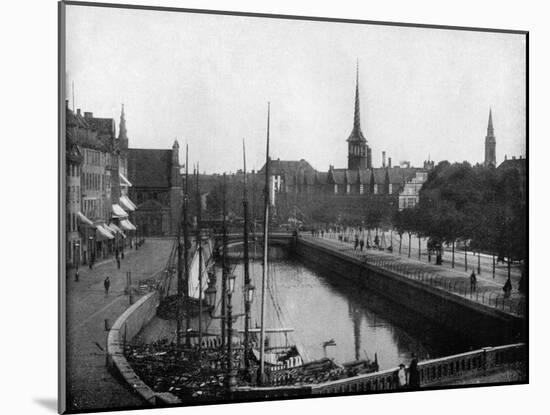 Street Scene in Copenhagen, Denmark, 1893-John L Stoddard-Mounted Giclee Print