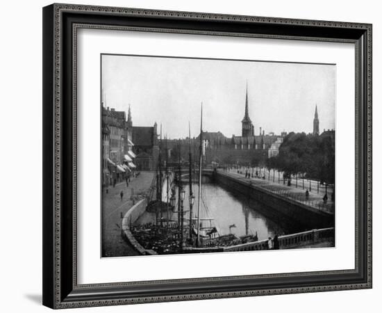 Street Scene in Copenhagen, Denmark, 1893-John L Stoddard-Framed Giclee Print