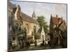 Street Scene in Delft-Willem Koekkoek-Mounted Giclee Print