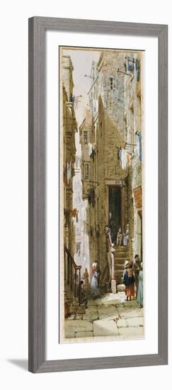 Street Scene in Edinburgh-Louise J. Rayner-Framed Giclee Print