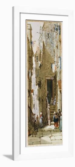 Street Scene in Edinburgh-Louise J. Rayner-Framed Giclee Print