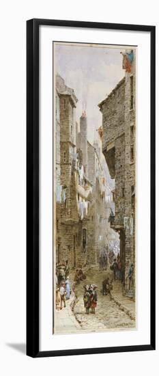 Street Scene in Edinburgh-Louise J. Rayner-Framed Giclee Print