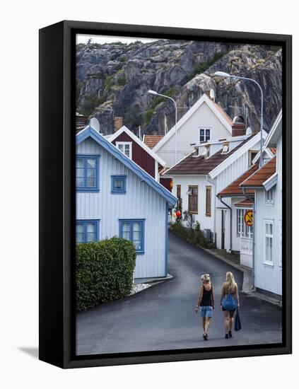 Street Scene in Fjallbacka, Bohuslan Region, West Coast, Sweden, Scandinavia, Europe-Yadid Levy-Framed Premier Image Canvas