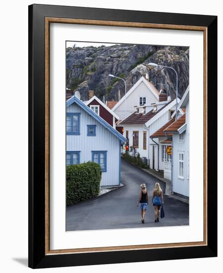 Street Scene in Fjallbacka, Bohuslan Region, West Coast, Sweden, Scandinavia, Europe-Yadid Levy-Framed Photographic Print