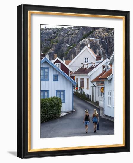 Street Scene in Fjallbacka, Bohuslan Region, West Coast, Sweden, Scandinavia, Europe-Yadid Levy-Framed Photographic Print