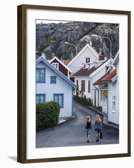 Street Scene in Fjallbacka, Bohuslan Region, West Coast, Sweden, Scandinavia, Europe-Yadid Levy-Framed Photographic Print