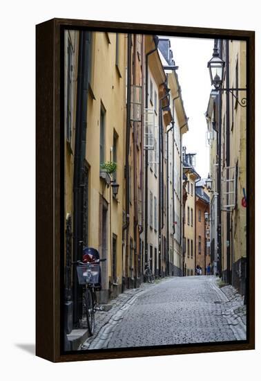 Street Scene in Gamla Stan, Stockholm, Sweden, Scandinavia, Europe-Yadid Levy-Framed Premier Image Canvas