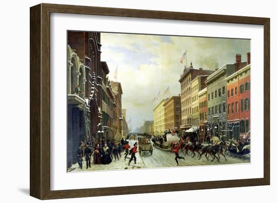 Street Scene in New York-Hippolyte Victor Valentin Sebron-Framed Giclee Print