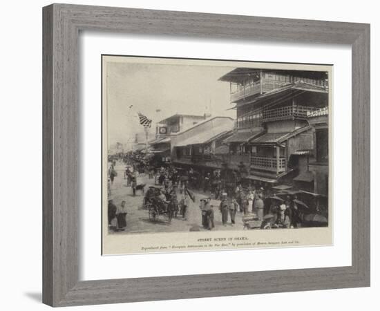 Street Scene in Osaka-null-Framed Giclee Print