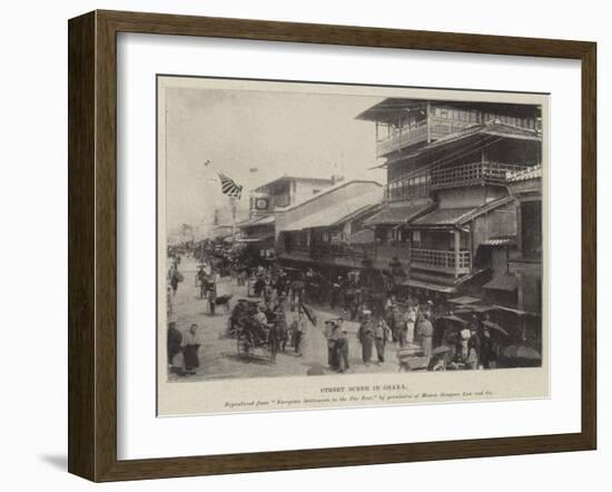 Street Scene in Osaka-null-Framed Giclee Print