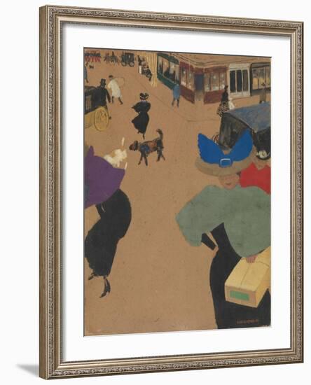 Street Scene in Paris (Coin de rue à Paris), 1895-Felix Edouard Vallotton-Framed Giclee Print