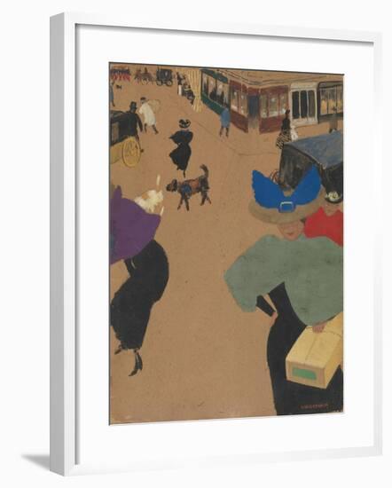 Street Scene in Paris (Coin de rue à Paris), 1895-Felix Edouard Vallotton-Framed Giclee Print