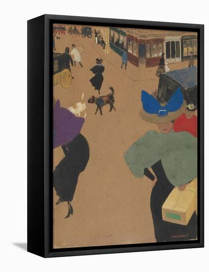 Street Scene in Paris (Coin de rue à Paris), 1895-Felix Edouard Vallotton-Framed Premier Image Canvas