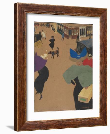 Street Scene in Paris (Coin de rue à Paris), 1895-Felix Edouard Vallotton-Framed Giclee Print