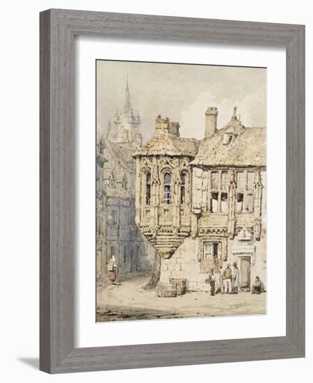 Street Scene in Rouen-Samuel Prout-Framed Giclee Print