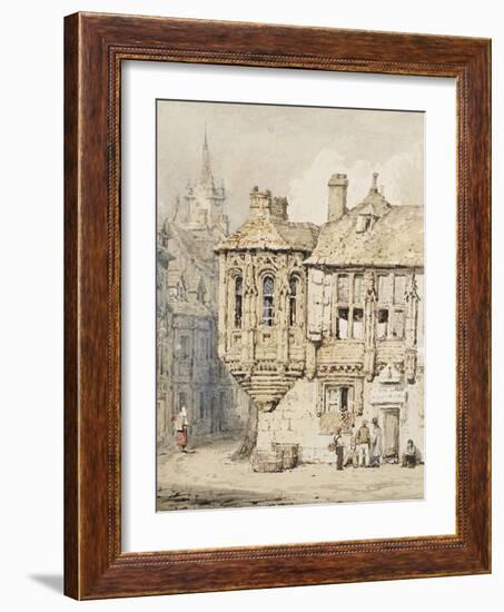 Street Scene in Rouen-Samuel Prout-Framed Giclee Print