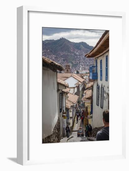 Street Scene in San Blas Neighbourhood, Cuzco, UNESCO World Heritage Site, Peru, South America-Yadid Levy-Framed Photographic Print