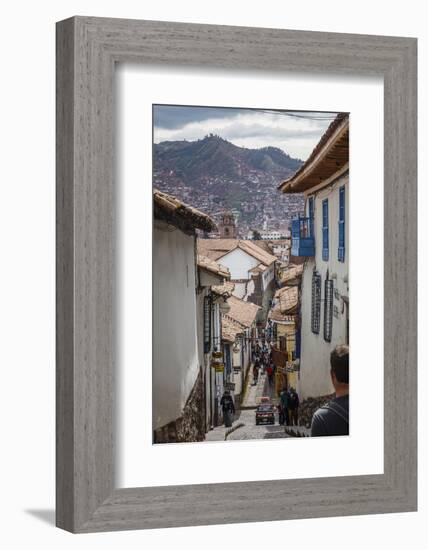 Street Scene in San Blas Neighbourhood, Cuzco, UNESCO World Heritage Site, Peru, South America-Yadid Levy-Framed Photographic Print