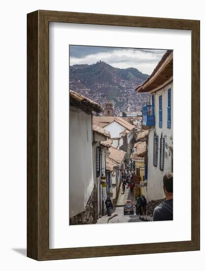 Street Scene in San Blas Neighbourhood, Cuzco, UNESCO World Heritage Site, Peru, South America-Yadid Levy-Framed Photographic Print