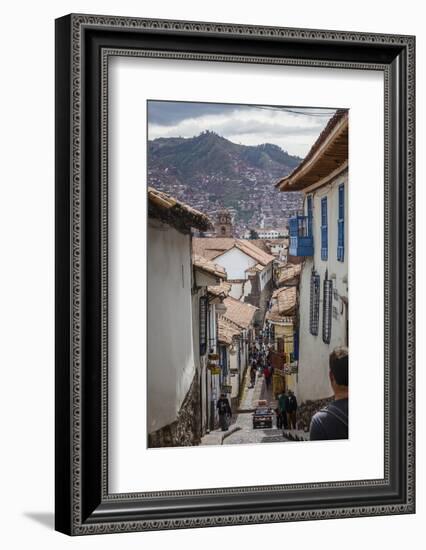 Street Scene in San Blas Neighbourhood, Cuzco, UNESCO World Heritage Site, Peru, South America-Yadid Levy-Framed Photographic Print