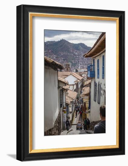 Street Scene in San Blas Neighbourhood, Cuzco, UNESCO World Heritage Site, Peru, South America-Yadid Levy-Framed Photographic Print