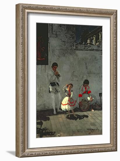 Street Scene in Seville-Thomas Cowperthwait Eakins-Framed Giclee Print