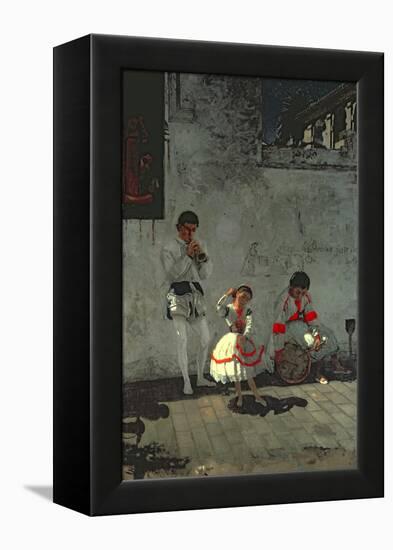 Street Scene in Seville-Thomas Cowperthwait Eakins-Framed Premier Image Canvas
