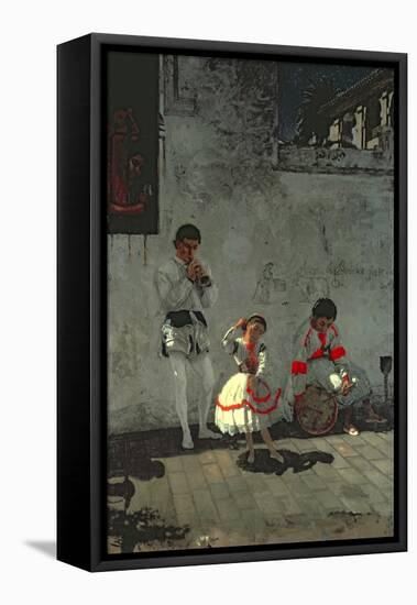 Street Scene in Seville-Thomas Cowperthwait Eakins-Framed Premier Image Canvas