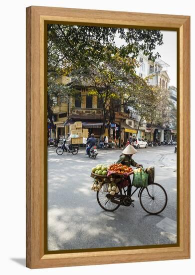 Street Scene in the Old Quarter, Hanoi, Vietnam, Indochina, Southeast Asia, Asia-Yadid Levy-Framed Premier Image Canvas