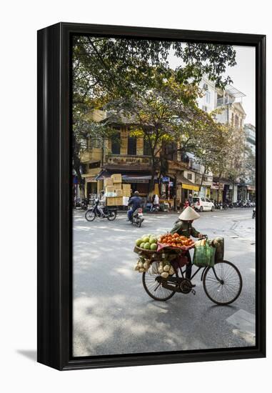 Street Scene in the Old Quarter, Hanoi, Vietnam, Indochina, Southeast Asia, Asia-Yadid Levy-Framed Premier Image Canvas