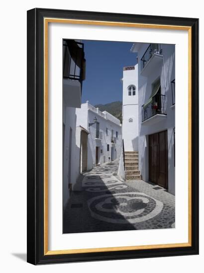 Street Scene in the 'White' Town of Frigiliana, Andalucia, Spain-Natalie Tepper-Framed Photo